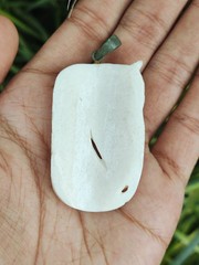 Hand Carved Buffalo Bone Horse Pendant – Bali White Horns Necklace