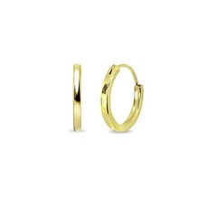 Gold Flash Sterling Silver Endless 14mm Square-Tube Round –