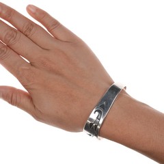 6.375″ Vintage Native American overlay style sterling cuff bracelet