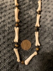 Custom REAL Animal Bone Fox Bone Coyote Bone Necklace 20 Inch Authentic