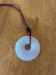 Chinese Light Green Jade Donut Pendant – Pi Disc 1.25in diameter