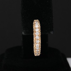 Superior S & J Diamond SJM 14K Yellow Gold & Real Diamond Huggie Hoop Earrings