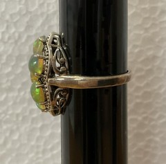 Nicky Butler Vintage Sterling Silver Ethiopian Opal Handmade India Signed Ring 8