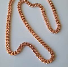 30 inch Pure Copper Solid CURB Chain Necklace, Healing Jewelry Spiritual