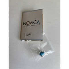 Novica Eden Family Sea Glory Blue Turtle Sterling 925 Silver Artisan Ear Cuff