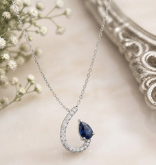 3.00 Ct Certified Azure Blue Diamond Pendant, Tariffs FREE & Matching Studs .