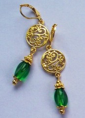 GLASS TWIST & MEDALLION Dangles handcrafted U CHOOSE XX