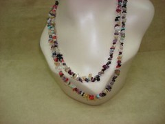 VINTAGE 1970’S ERA 46″ POLISHED GENUINE GEMSTONE NECKLACE!