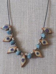 2 Artisan Ceramic And Beaded Necklaces