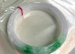 Certified Green 55-56mm Natural Grade A Burma Jade Hand carving jadeite Bangle