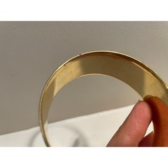 J.Crew Dark Purple and Gold Tone Enamel Bangle Set of 2, Chunky Bangle