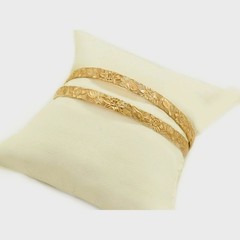 Vintage Bangle Set – Floral Etched Pair of Bangles for Small Adult Wrists -Teens