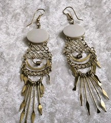 White Onyx Delicate Handmade Chandelier Earrings
