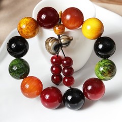 Multi-bead Bracelet Chinese-Style Buddhist Prayer Beads Wooden Beads Mala Beads