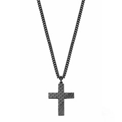 S.oliver Jewel Men’s Necklace Carbon Stainless Steel 2022635 Cross