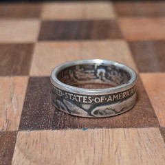 1951 Walking Liberty Half Dollar Coin Ring Size 12.5