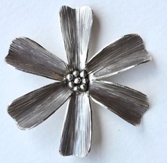 Karen Hill Tribe Silver Flower Pendant 56 mm 2 1/4″