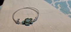 Handmade surfer bracelet NEW adjustable Howlite Gemstone Turtle Bead Waterproof