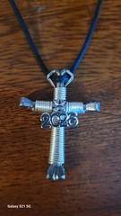 Horseshoe Nail Disciple Cross Necklace (10) Handmade! Date Crosses 2026