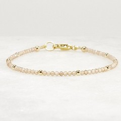 Tiny 2mm Natural Zircon Bracelet, Minimal Gold Filled or Silver