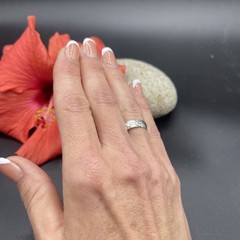 Stunning Unique Handmade 925 Sterling Silver Stackable Band Ring #B81