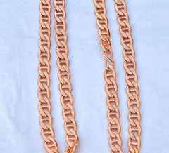 22 inch Pure Copper DESIGNER SOLID Chain Necklace, Healing Jewelry Spiritual