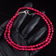 Wonderful Top Grade 87.00 Cts Ruby Excellent Beaded Necklace Jewelry RK 30 E797