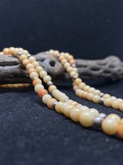navajo Vintage Coral sterling 2 strand 20” Inch Beaded Necklace