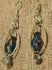 Woman’s Hand Crafted Earrings By Earth Dreams Sterling Silver 1 3/4 Inch