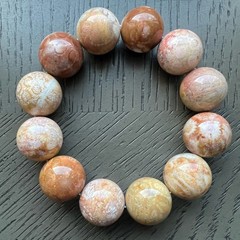 Coral jade bracelet 19mm SIZE 7’