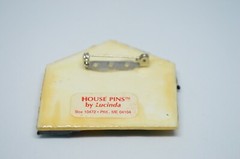 HOUSE PINS BY LUCINDA Mixed Materials Abstract Home Pastel Pin Brooch