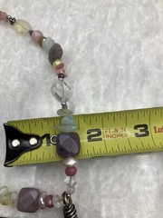 Multicolor Gem & Cultured Pearl Sterling Silver, 18-19” Necklace