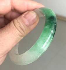 Certified Green 54-55mm Natural Burma A Jade jadeite Bangle Bracelet