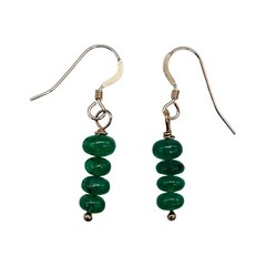 Emerald AAA Gemstone Earrings with 14K Rose Gold Filled Findings| 1″ Long «