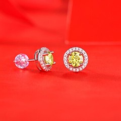 Canary Yellow Diamond Stud Earrings by Cassandra Company