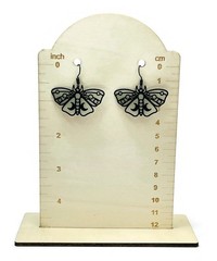 Black Moon Moth Glow in the Dark Earrings
