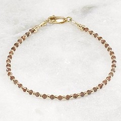 2mm Tiny Scapolite Bracelet – Minimal 14k Gold Filled