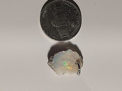 Natural Opal Pendant Rough Darker Base