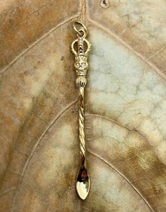 Silver or Gold Party Spoon Pendant, Burning Man, Coca