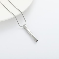 3D Vertical Bar Urn Necklace for Ashes Simple Bar Urn Pendant Memorial Necklace