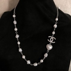 Floral women’s pearl enamel metal necklace (32 Styles)