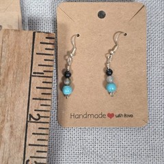 3 Pair Of New Handmade Earrings 1 Pendant Pink Teal Black Gray Orange Silver