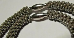 Necklace and bracelet KUMIHIMO 34 cm (13.4 «) and 18 cm (7.1»).