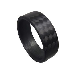 100% Carbon Fiber Twill Matte Ring – Handcrafted -Made in USA- sizes 4-16