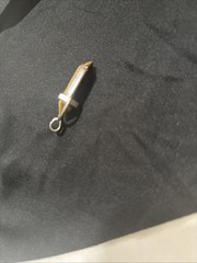 Potentially Sterling Silver Tiger’s Eye Double Point Pendant Brown Gold Striped