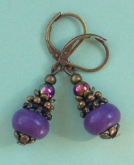 Colorful HOWLITE ROUNDELS Lever back handcrafted CHOOSE X2