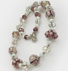 Artisan Handcrafted Art Deco Lampwork Glass Jewelry Purple Haze Necklace #3