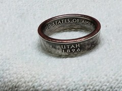 UTAH – Size 9 State Quarter Coin Ring