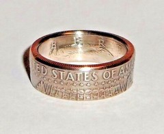 «Sealed» US PRIDE HALF DOLLAR handcrafted coin ring size 7-15 show your US pride