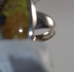 Rare Atlantasite Stichtite Serpentine Sterling Silver Ring – Size 7 VG 925